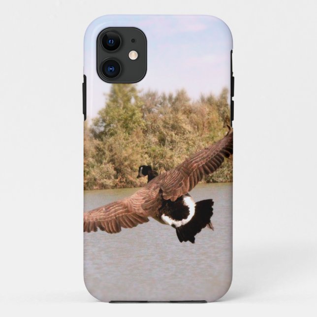 Coques Case-Mate iPhone canard volant au-dessus de l'eau photographie (Dos)