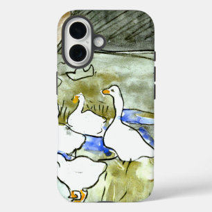 Coque Pour iPhone 16 Canards et oies de style Art nouveau néerlandais