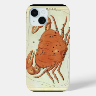 Coque Pour iPhone 15 Cancer Crabe Constellation Vintage, Miroir d'Urani