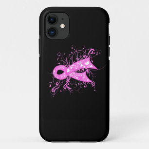 Coque iPhone 11 Cancer du sein Floriaux torsades Ruban