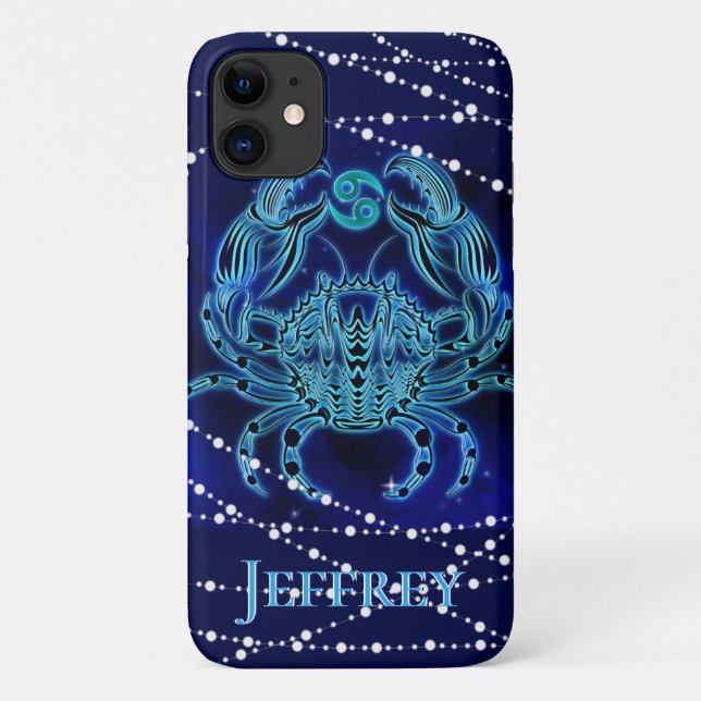 Coques Case-Mate iPhone Cancer en bleu foncé II (Dos)