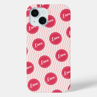 Coque Case-Mate iPhone Candy Stripes Love Dots Motif Saint Valentin