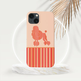 Case-Mate iPhone Case Caniche à rayures de mandarine