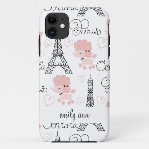 Coque Case-Mate iPhone Caniche d'Ohlala Paris et motif mignons de Tour