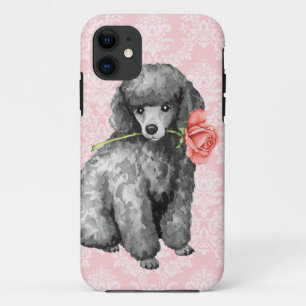 Coques Pour iPhone Caniche miniature de rose de Valentine