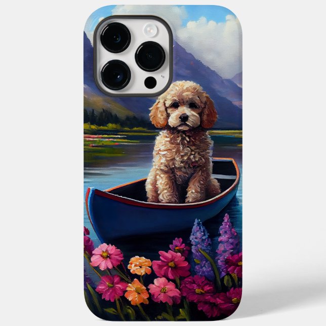 Coques Case-Mate iPhone Caniche sur une pagaie : Une aventure panoramique (Verso)