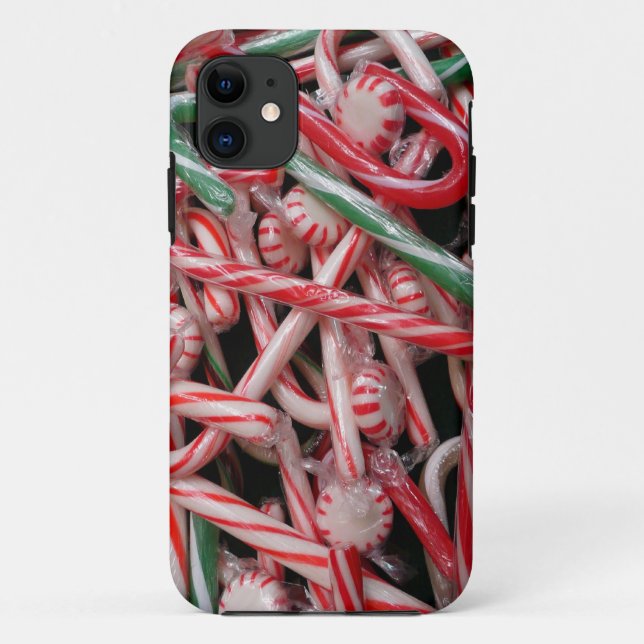 Coques Case-Mate iPhone Canneberges et Menthes de Noël (Dos)