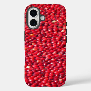 Coque Pour iPhone 16 Canneberges Férié Rouge