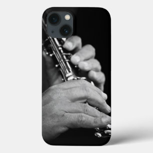 Coques Pour iPhone Cannelure étant jouée en noir et blanc par le