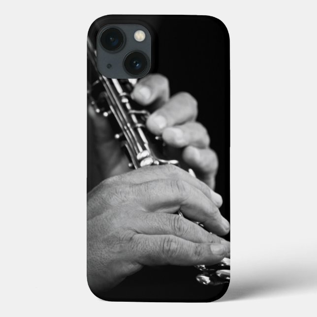 Coques Case-Mate iPhone Cannelure étant jouée en noir et blanc par le (Verso)