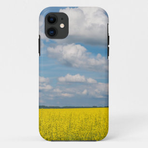 Coque iPhone 11 Canola Field & Nuages