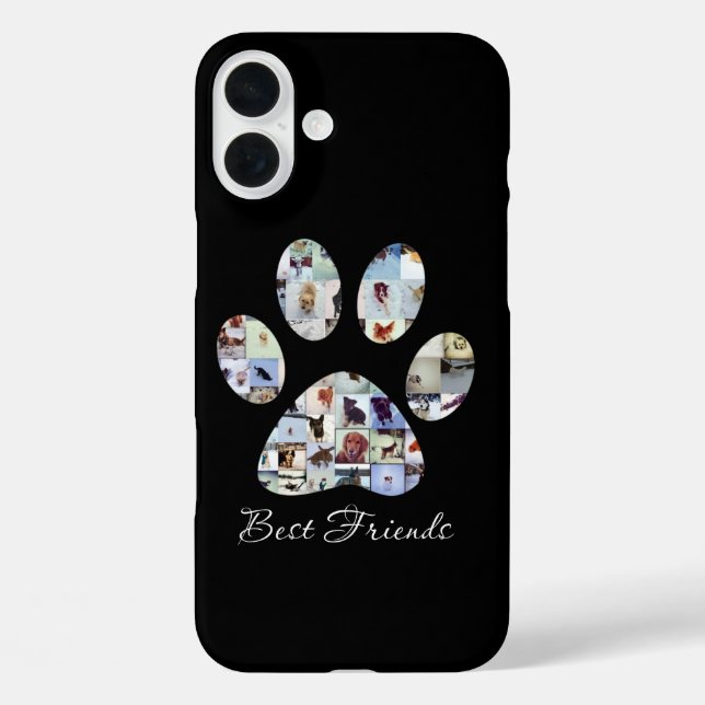 Coques Case-Mate iPhone Canvas photo Empreinte de patte de chien, Canvas d (Verso)