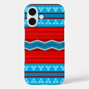 Coque Pour iPhone 16 Canyon de la rivière du Sud-Ouest Géométrique Roug