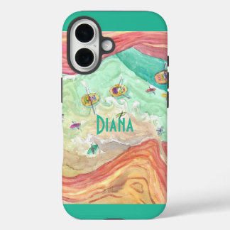 Coque Pour iPhone 16 Canyon grand peinture aquarelle eaux vives
