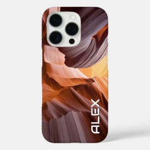 Coque iPhone 16 Pro Canyon Wave Sandstone Motif Tons de Terre
