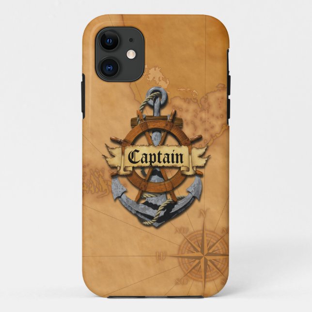 Coques Case-Mate iPhone Capitaine Anchor et roue (Dos)
