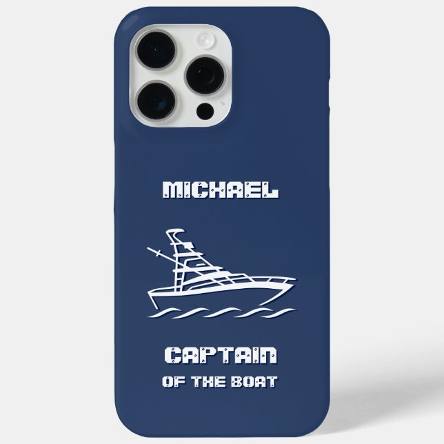 Coques Case-Mate iPhone Capitaine du bateau (personnalisable)  (Verso)