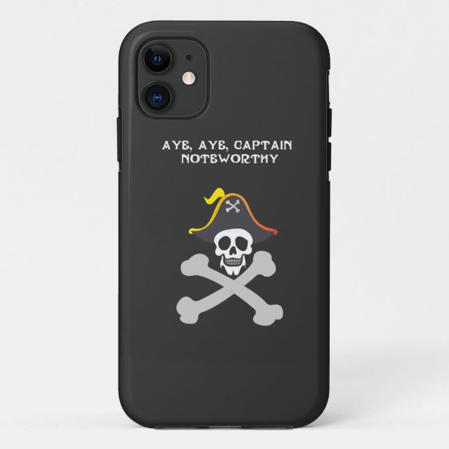Coques Case-Mate iPhone Capitaine Noteworthy Crâne et Os de Pirate (Dos)