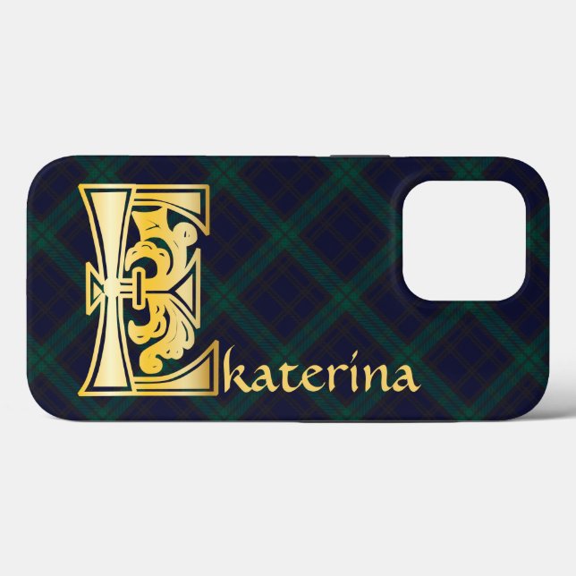 Coques Case-Mate iPhone Capitale décorative botanique médiévale E (Verso (horizontal))