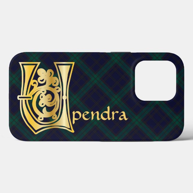 Coques Case-Mate iPhone Capitale décorative botanique médiévale U (Verso (horizontal))
