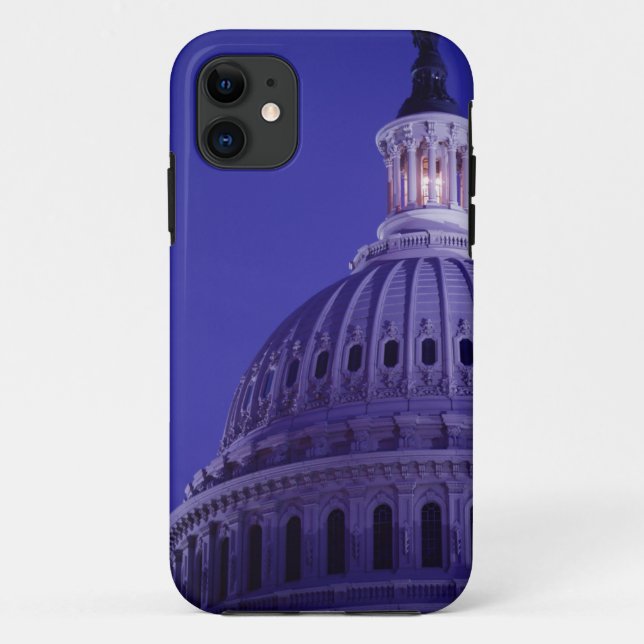 Coques Case-Mate iPhone Capitole des États-Unis au crépuscule avec lumière (Dos)