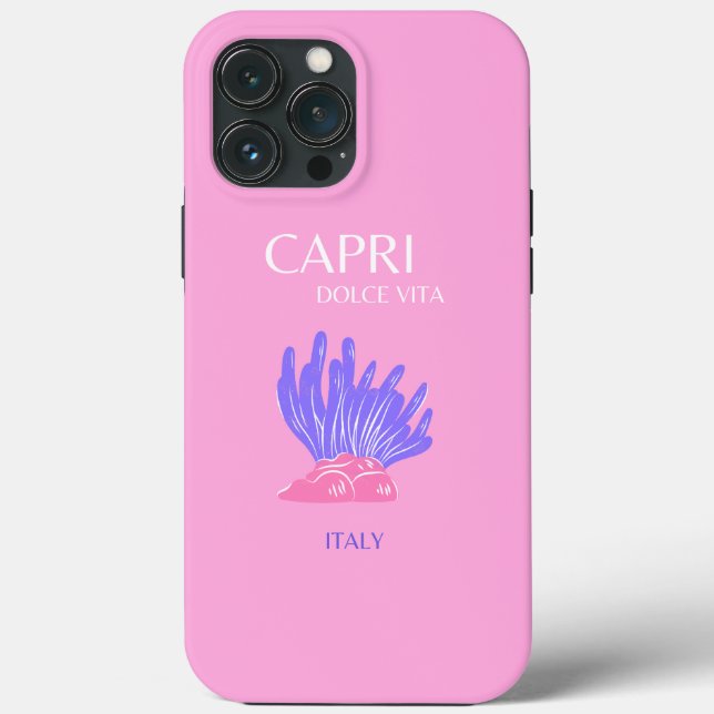 Coques Case-Mate iPhone Capri, Italie, Preppy, rose (Verso)