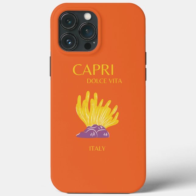 Coques Case-Mate iPhone Capri, Italie, Voyage, Preppy, Orange (Verso)