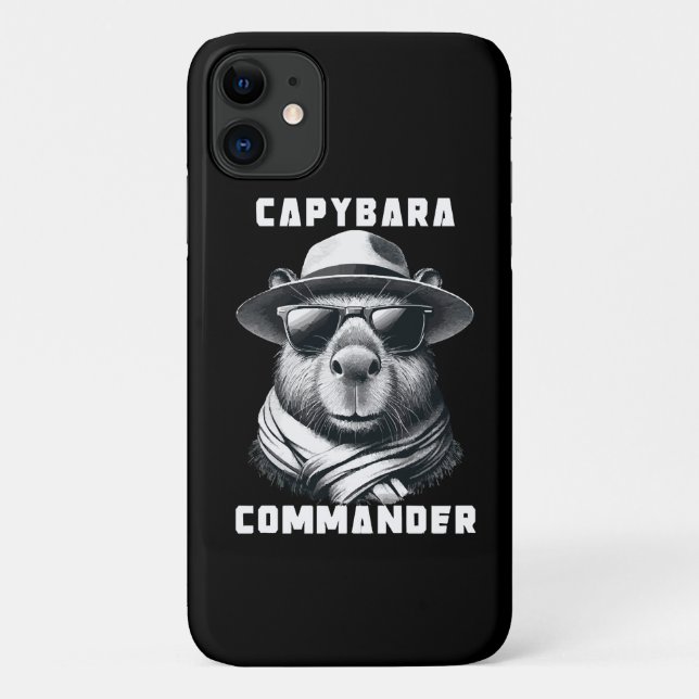 Coques Case-Mate iPhone Capybara avec lunettes de soleil Capy Commander (Dos)