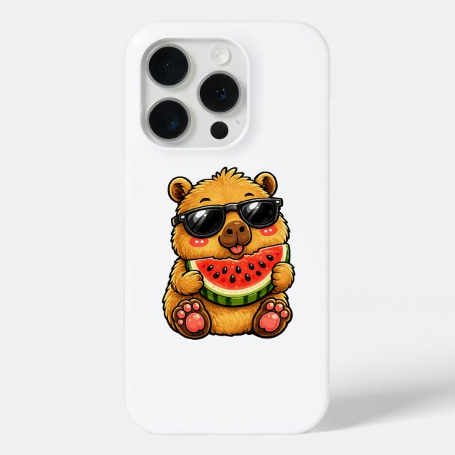 Coques Case-Mate iPhone Capybara Cool Melon d'Été (Verso)