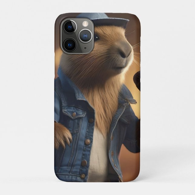 Coques Case-Mate iPhone "Capybara Cowboy : Serenading the Wild West" (Dos)