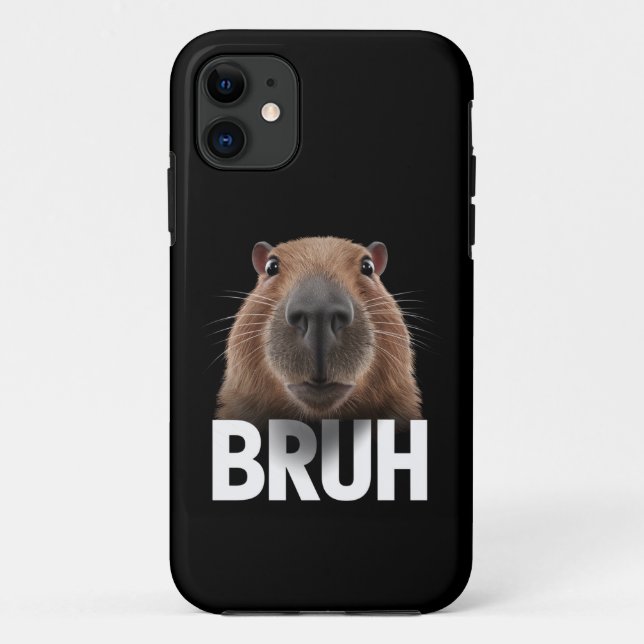 Coques Case-Mate iPhone Capybara Drôle Bruh  (Dos)
