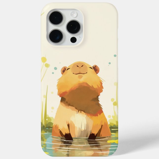 Coques Case-Mate iPhone Capybara profitant de l'eau (Verso)