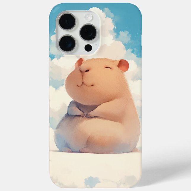 Coques Case-Mate iPhone Capybara se détendant sur un nuage (Verso)