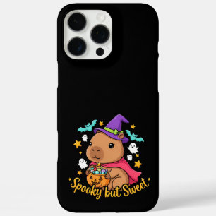 Coque iPhone 16 Pro Max Capybara Sorcière d'Halloween Effrayant mais Migno