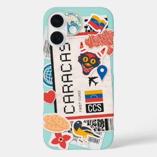 Coque Pour iPhone 16 Caracas Boarding Pass - Vénézuela Culture Travel