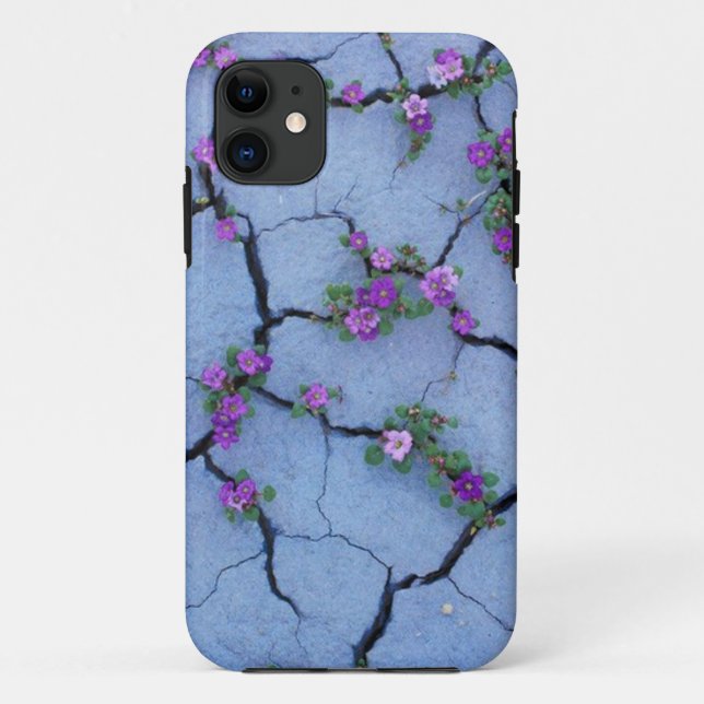 Coques Case-Mate iPhone Caracks pourpres de fleur de cas d'Iphone 5/5S (Dos)