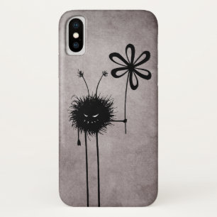 Coque iPhone X Caractère Malin Avec Fleur Vintage Gothique