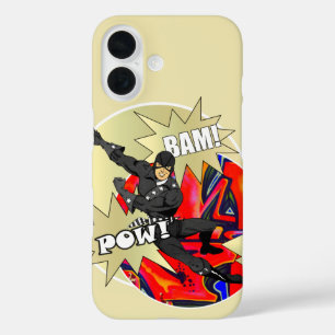 Coque Pour iPhone 16 Caractère superhéros rétro