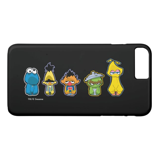 Coques Case-Mate iPhone Caractères de Sesame Street de zombi (Dos (Horizontal))