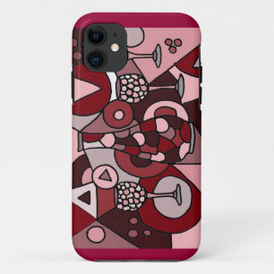 Coque iPhone 11 Carafe fabuleuse de vin et art abstrait en verre