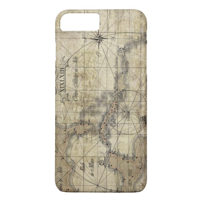 Coques Case-Mate iPhone Caraïbes - ancienne carte (Dos)
