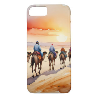 Case-Mate iPhone Case Caravane du désert au coucher du soleil - Aventure