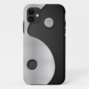Etui iPhone Case-Mate Carbone abstrait de Yin Yang et caisse en métal 4G
