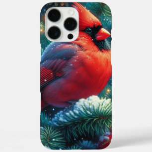 Coque iPhone 16 Pro Max Cardinal de Noël/hiver