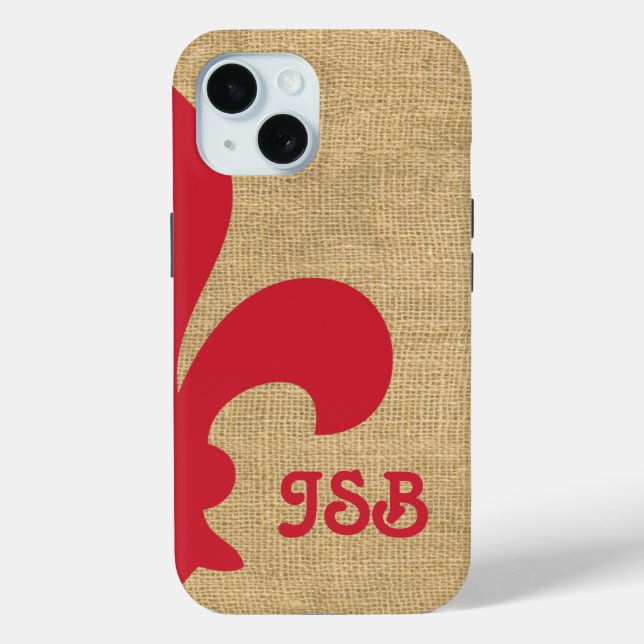 Coques Case-Mate iPhone Cardinal Parisien Moods Fleur de Lys Monogram (Verso)