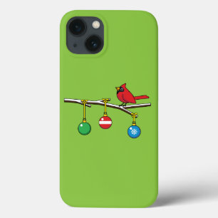 Case-Mate iPhone Case Cardinal Rouge à Noël Branche nu
