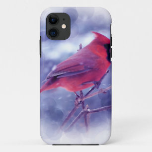Coques Pour iPhone Cardinal rouge au Blizzard