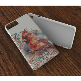 Case-Mate iPhone Case Cardinal sur carte routière de Virginie Art aquare