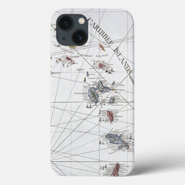 COQUES Case-Mate iPhone CARIBBEAN: MAP, 1775 (Verso)
