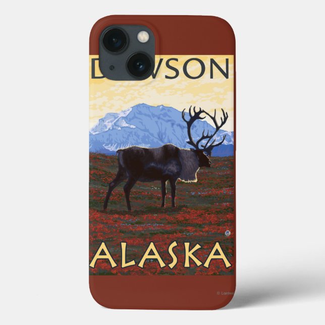 Coques Case-Mate iPhone Caribou Scene - Dawson, Alaska (Verso)